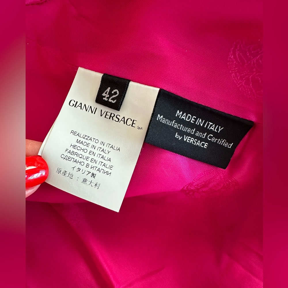 Versace wool fuchsia Coat - Picture 10 of 12